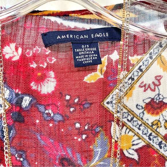 Stunning paisley boho kimono Cape/cover up w shabby chic beach vacay vibe - Picture 4 of 15